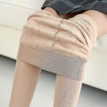(Beige) Women's Warm Tights Winter Stockings For Pantyhose Plus Size Fleece Hot Thermal Thermo Wrap Black Lined Leings Thick Cashmere - RIpj