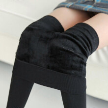(Black) Women's Warm Tights Winter Stockings For Pantyhose Plus Size Fleece Hot Thermal Thermo Wrap Black Lined Leings Thick Cashmere - RIpj