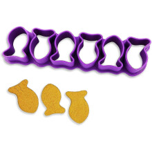 1" Mini Goldfish Cookie Cutter Set, Plastic Fish Shaped Treats Baking Mold for Fondant, Chocolate, Soap Making Cutters