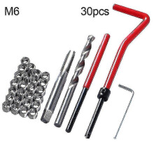 (M6) 30pcs M5/m6/m8 Metric Thread Car Coil Drill Bit Repair Insert Tool For Helicoil - Ri