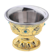 Food Bowl Buddhist Temple Decoration Religious Ceremonial Fine Fruit Water Bowls Golden - RiRi