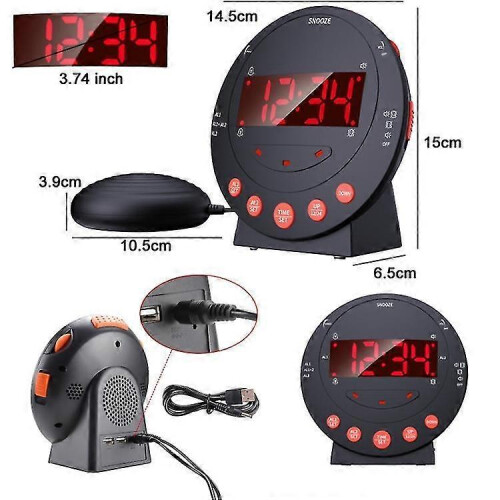 Ts-bc600 Strong Vibration Digital Alarm Clock for Hearing Impaired Elderly - DD 1