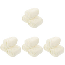 12Rolls Professional Crochet Yarn Soft Flexible White for Crafts