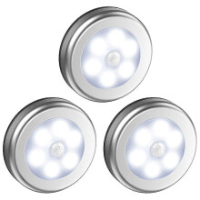 3 Pack Motion Sensor Light, Cordless Battery-powered Light, Automatic Night Light with 3m Adhesive Pads - DD