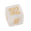 20pcs Numbered Dice, 15.5mm, Pearl White/Black 14