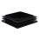 100mm X 100mm Plastic Ribbed Square End Caps Cover Tube Inserts 12 Pcs 7