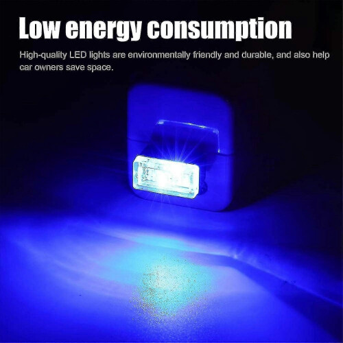 (Blue) 4pcs Usb Led Car Interior Atmosphere Lamp, Mini Usb Car Light, Plug-in Usb Interface Trunk Ambient Lighting Portable Night Light - Pjun 1