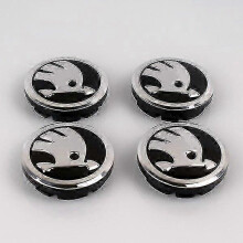 SK03- 56MM 4-pack Center covers Skoda Silver one size - MXBC