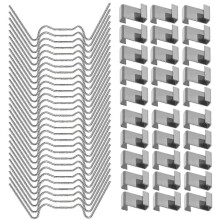100pcs Greenhouse Clips for Glass,stainless Steel Greenhouse Window Clips Glass Pane Fixin - PJ