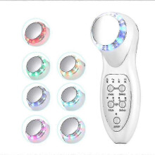 Ultrasonic 7 Led Color Lights Instrumen Rejuvenation Beauty Massage Instrument - Pjun
