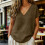 Women's Short Sleeve Blouse Lightweight Polyester Fabric-Pink L 7