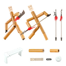(2 pieces, White) Bamboos Man Fighting Toys for Double Player Insteresting Tabletop Toys Gift for Children's Day