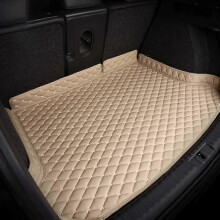 (Beige) Boot Liner with Raised Edges for Mazda CX-5 2017-2023, Leather Car Trunk Mat Protector Guard Tray - Dog Friendly & Waterproof Accessory