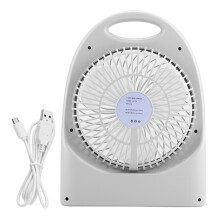 Ventilador pessoal a bateria para facilitar a limpeza, ventilador de mesa silencioso com carregamento de emergência para escritório, quarto, uso