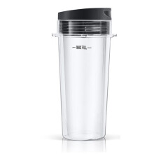 Miljøvenlige plastikblenderkopper, bærbare blenderkopper til smoothies og proteinshakes med Sip & Seal låg, tåler opvaskemaskine, kompatibel med