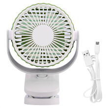 Ventilator de călătorie, ventilator de birou cu rotație la 360, alimentat cu baterii, mini ventilator silențios cu clips, design puternic cu