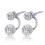 Double Crystal Cubic Zirconia Circle Stud Earrings 1