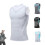 (S, white) Posture Corrector Vest For Men, Ionic Shaping Sleeveless Shirt - RiRi 1