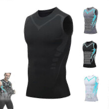 (XL, black) Posture Corrector Vest For Men, Ionic Shaping Sleeveless Shirt - RiRi