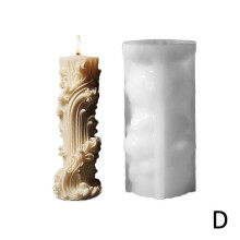 (ZL 197) European Cylinder Silicone Mold DIY Minimalist Pillar Gift Candle Mold