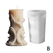 (ZL 195) European Cylinder Silicone Mold DIY Minimalist Pillar Gift Candle Mold