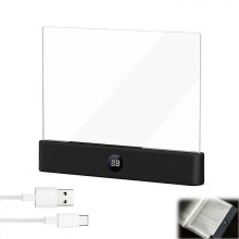 (Black) LED Flat Panel Night Vision Reading Light Eye Protection Reading Light Student Night Light Creative LED Book Eye Care Light