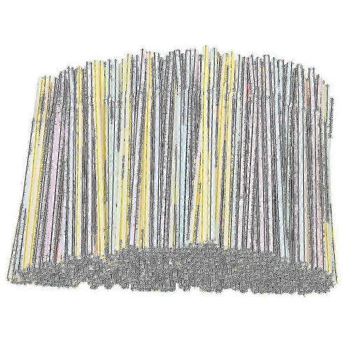 100/200/500 Pack of 8-Inch Multi-Coloured Bendable Disposable Plastic Drinking Straws