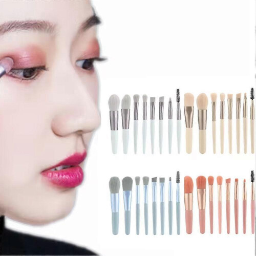 (Pink) 8 Makeup Brush Set Powder Blusher Eye Shadow Brush Makeup Kit 1