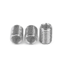 5-Piece M12 Outer and M10 Inner Threaded Hollow Tube Couplers - Silver Adapter Screws for Conveyor Systems