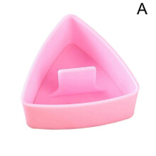 (Beige 180L, Pink) Triangle Sushi Mold Press, Rice Ball Mold Makers
