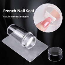 Powerful Reliable Elegant Nail Multi-functional Scraper with Fully Clear Seal Sleek Large Cover Silicone Art Stamp