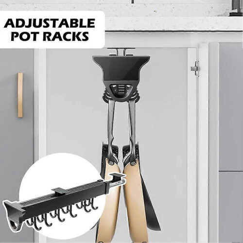 (460mm) Adjustable Clothes Rails Wardrobe Pull Out Retractable Cabinet Clothes Hanger 1