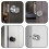 (Black) Spherical Intelligent Password Door Lock Password + Mechanical Key 3