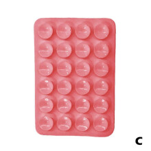 (Pink) Silicone Suction Pad For Mobile Phone Fixture Suction Cup Backed New Q7 New M
