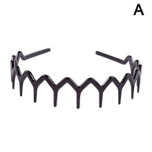 (Purple) Resin Wavy Head Hoops Bands Headwear Sport Hairband Bangs Holder Hair Accessory