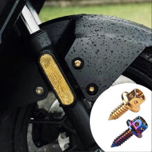(Blue) Portable Professional Unique Modification Burned Screw Titanium Screws M5 Motorcycle Self-Tapping Shell Car