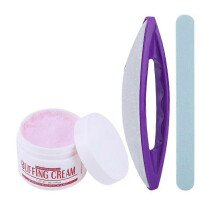 3Pcs Nail Polishing Tool Set Waxing Polishing Grinding Buffing Cream Set