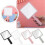 (Black) Square Mirror with Handle Beauty Make Up Use Accessories Hand Mirror Vanity 3
