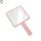 (Black) Square Mirror with Handle Beauty Make Up Use Accessories Hand Mirror Vanity 5