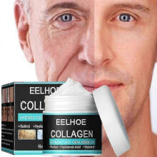 (1PC 50g)Men's Anti-Wrinkle Collagen Cream with Hyaluronic Acid - Moisturizes and Brightens Skin