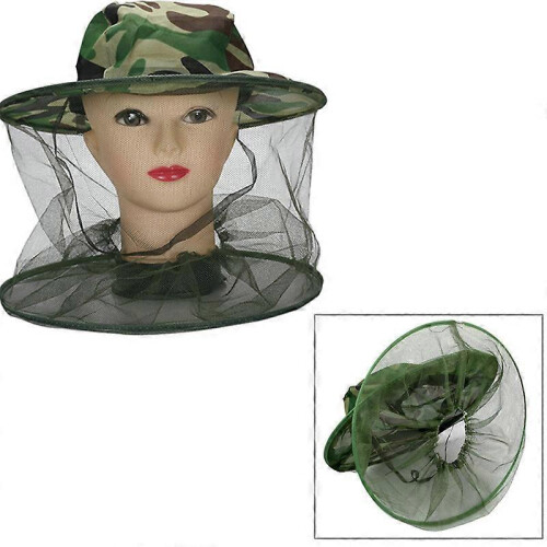 Mosquito Bee Bug Insect Mesh Head Face Protect Hat Camouflage Net Unisex