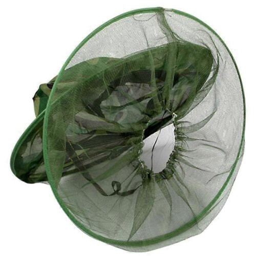 Mosquito Bee Bug Insect Mesh Head Face Protect Hat Camouflage Net Unisex 2