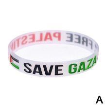 (Gray) Flag Bracelet Free Palestinian Wristband Silicone Wrist Band Save Gaza