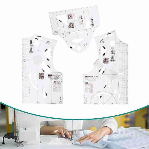 Fashion Ruler Clothes Design, Sewing Pattern Making Template 1:5 Tools 1