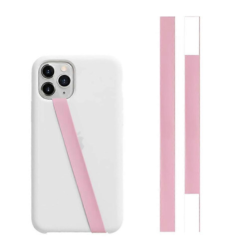 (Pink) Professional Mobile Phone CaseRing Silicone Rope Phone Holder Strap Grip Loop Wristband Compact Modern