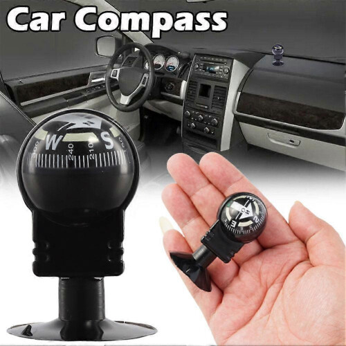 360 Degree Rotation Vehicle Navigation Ball Shaped Car Compass with Suction 2