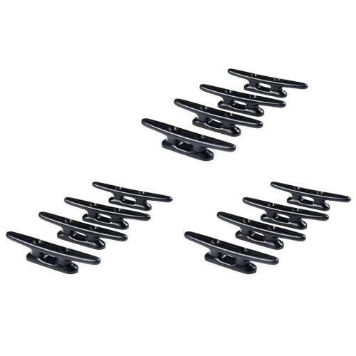 12 Pacote de 4 Polegadas Chuteiras de  Pretas Chuteiras de Caiaque Chuteiras de Doca   Caiaque Canoa Chuteiras Pretas Fortes de Náilon