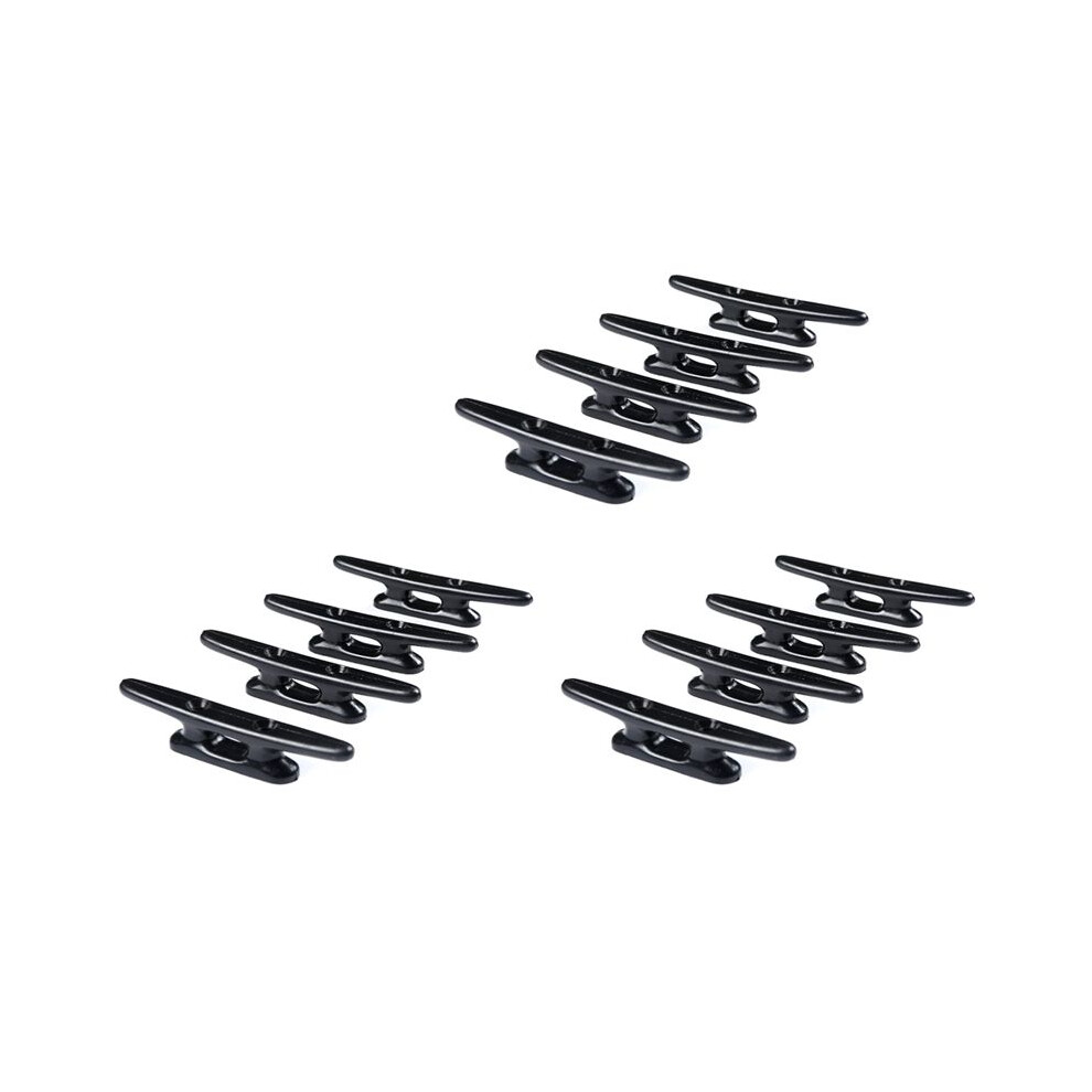 12Pack 4 Inch Black Boat Cleat Kayak Cleats Boat Dock Cleats Boat Kayak Canoe Cleat Black Strong Nylon Cleats 4712225337569