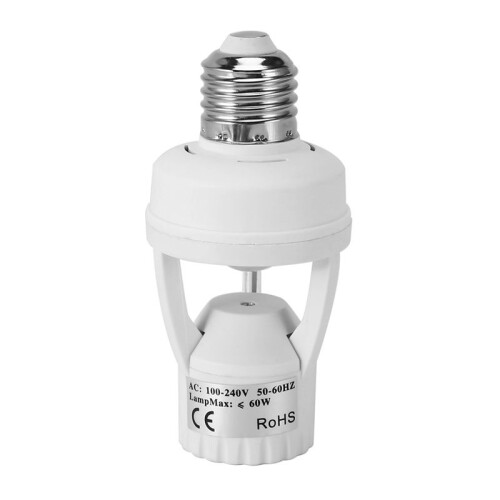 6X AC 110-220V 360 Degrees Pir Induction Motion Sensor IR Infrared Human E27 Plug Socket  Base LED Bulb Holder 1