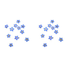 200 Pièces Pressé Séché Naturel Bleu Forgetmenot Fleur Plante Herbier pour Bijoux Coque de Téléphone Nailart Bricolage